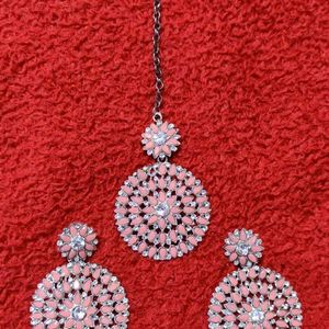 Earrings And Mangtika Set