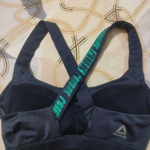 Reebok Logo Pushup Padded Sports Bra.