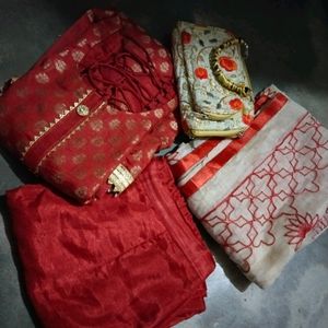 Beautiful Kurti Set With Purse