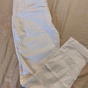 White Cotton Pants From AND