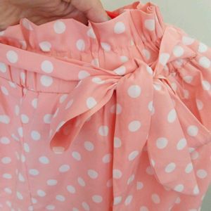 Polka Dot Peachy Trouser