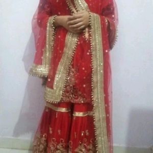 Bridal Garara Kurti With Dupatta