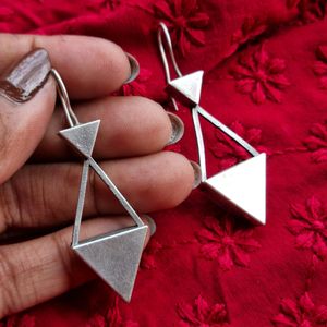 Silver Replica Conical Hook Earrings