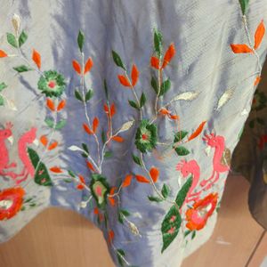 Silk Embroidered Skirt