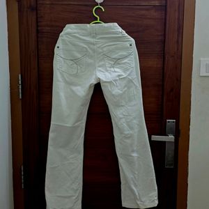 White Bootcut Denim Jeans