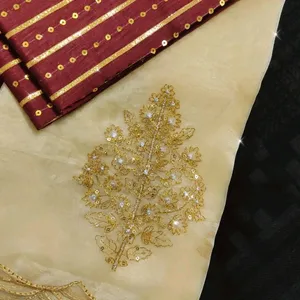 Royal Organza Saree With Embroidery