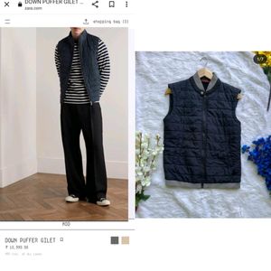 Zara Man gillet sleevless quilted jacket