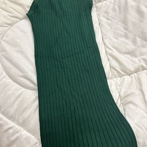 Highly Stretchable Green Dress