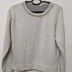 Pearl Collar Sweater