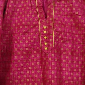 Rani Pink Straight Kurta