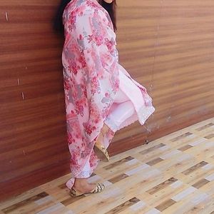 Pink Georgette Suit