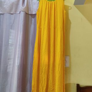 Yellow Maxi Anarkali Dress Bust Fits 36 L-54