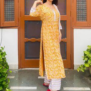 Navratri Yellow Suit Set Of 3