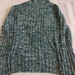 High Neck Green Winter Sweater/Top