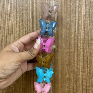 Pack Of 6 Mini Butterflies Clips