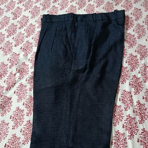 Men Blue Regular Fit Tailored Formal Pant