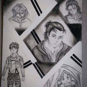 Eren Yeager On A3 Sketchbook