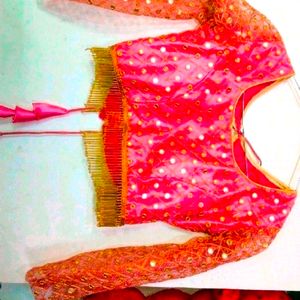 Women Net Fabric Lehenga Choli