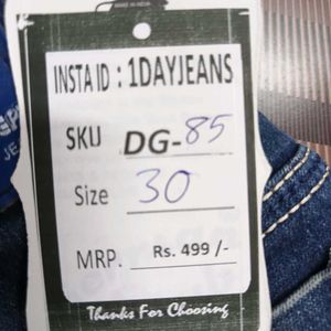 DG-85 Size-30 Slim Jeans