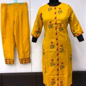 Unused Yellow Kurta Set