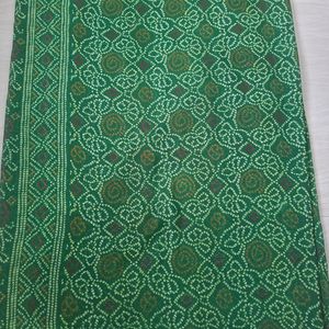 Green Bandhani Saree