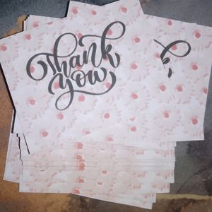 10 Piece  Of Pink Thank You Card