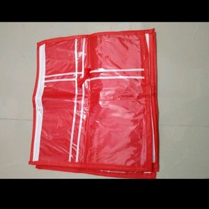 Piece Of 6 Red Designer Saree Cover