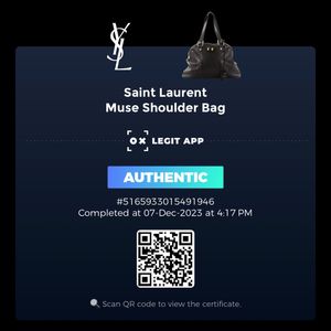 Auth Yves Saint Laurent Muse Dome Tote Bag