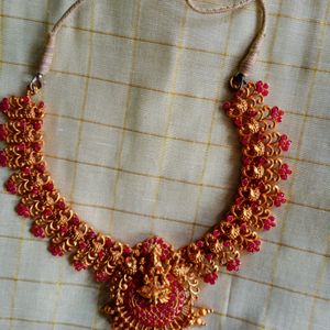 Traditional Chettinad Gold Lakshmi Necklace