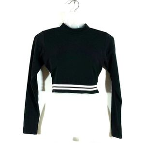 Black Crop Top For Women's