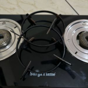 Surya Flame 2 Burner Glass Gas Stove