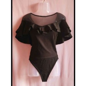 Black Bodysuit Top