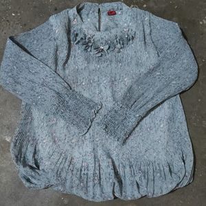 This Is Blouson Top Of Grey Color, Very Preety.