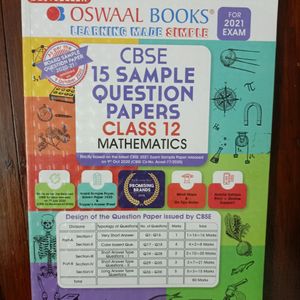 Oswaal Books CBSE 15 Sample Qp Class 12 Maths