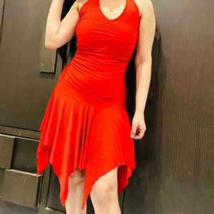 Red Tie Up Beautiful Dress