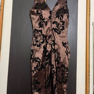 Party Wear Dress- Brown