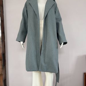 Grey Wrap Overcoat