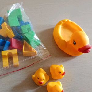 Play Set For Kids Duck And Blocks