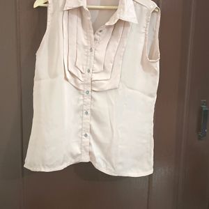 Peach Layered Western Top