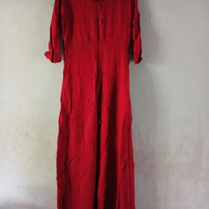 Front Slit Dress(Red)