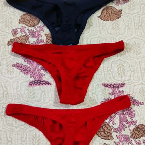 Small Size Woman's Thong Panty (Set Of 3)