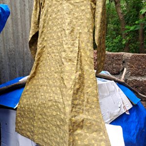 Golden Kurta Dupatta Set With Pant