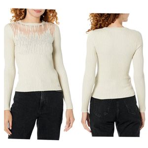 Guess Women Claudine Embellished Rib Sweater