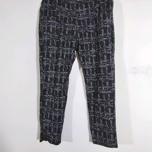 Black Printed Pants (Women's)