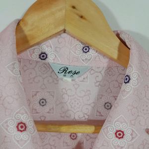 Pink Collared Button Down Shirt(Women's)