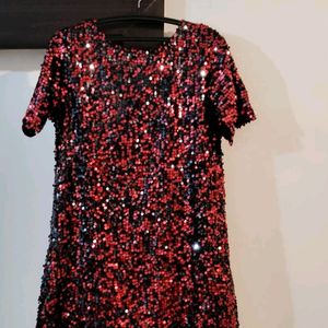 Red Sequence Dress