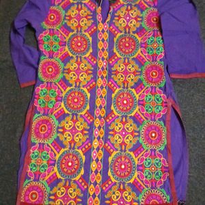 Embroided Cotton Kurti Kashmiri