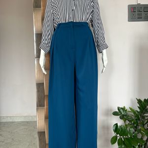 Blue Highwaist Trouser