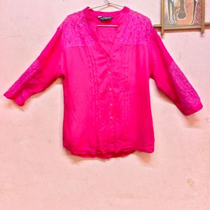 30rs Off🚚 Unused Hot Pink Shirt/Top(Women's