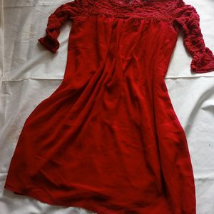 CUTE MINI RED DRESS